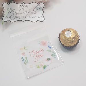 Thank You Favour Bag Flowers PACK of 50