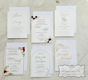 BUDGET Personalised Invitations (Includes 30 Invitations, Personalised Wording, Envelopes)