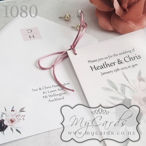 Burgundy Flowers Transparent Wedding Invitations Design 1080