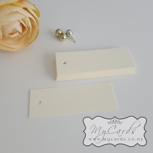 Tag Textured Ivory BLANK (Pack of 20) 30mm x 80mm
