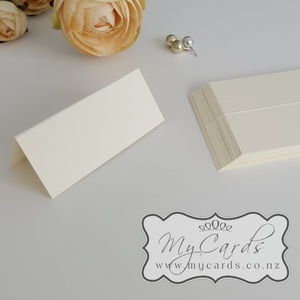 Placecards Ivory Textured 35mm x 80mm Small Tent BLANK (Pack of 20)