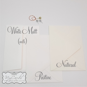 5x7 Envelopes i8 A7 (5x7) - MyCards Wedding Invitations: Cream Natural Envelopes 5×7 Extra 138mm x 188mm Matt Diamond Flap 135gsm