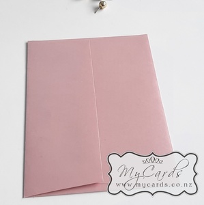 Blush Pink Metallic 5×7 Envelopes Square Flap 120gsm