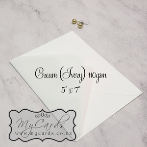 5x7 Envelopes i8 A7 (5x7) - MyCards Wedding Invitations: 5×7 Cream / Ivory Diamond Flap Envelopes
