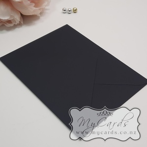 Super Black Matt Envelopes 5×7 Extra Diamond Flap 138mm x 188mm 115gsm