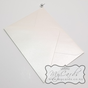 5x7 Envelopes i8 A7 (5x7) - MyCards Wedding Invitations: Cream Metallic Envelopes 5×7 Diamond Flap – Opal