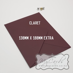 Claret Envelopes 5×7 Extra 138mm x 188mm Matt Diamond Flap 135gsm