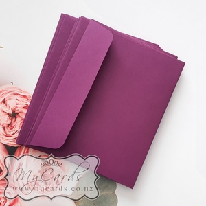 5x7 Envelopes i8 A7 (5x7) - MyCards Wedding Invitations: Grape Purple Envelopes Rectangle Flap 140mm x 180mm Metro END OF LINE