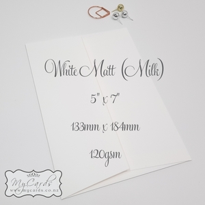 White Matt – Milk 5×7 Envelopes Square Flap 120gsm