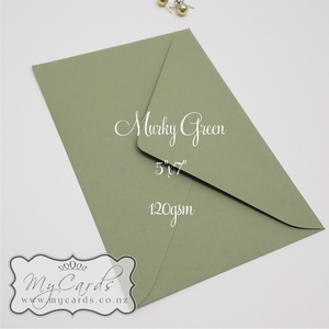 5×7 Murky Green Envelopes – A7 Mid Diamond END OF LINE