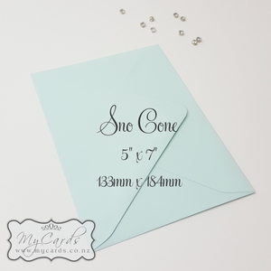 5x7 Envelopes i8 A7 (5x7) - MyCards Wedding Invitations: Snow Cone Envelopes 5×7 Diamond Flap END OF LINE