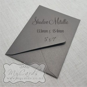 5x7 Envelopes i8 A7 (5x7) - MyCards Wedding Invitations: Shadow Metallic Envelopes 5×7 Diamond Flap END OF LINE