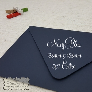 5x7 Envelopes i8 A7 (5x7) - MyCards Wedding Invitations: Navy Blue Envelopes 5×7 Extra 138mm x 188mm Diamond Flap
