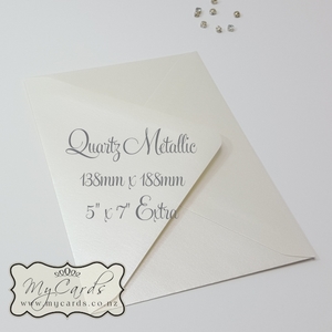 5x7 Envelopes i8 A7 (5x7) - MyCards Wedding Invitations: Quartz Metallic Envelopes 5×7 Extra 138mm x 188mm Diamond Flap