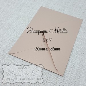 5x7 Envelopes i8 A7 (5x7) - MyCards Wedding Invitations: 5×7 Champagne Nude Metallic Envelopes END OF LINE