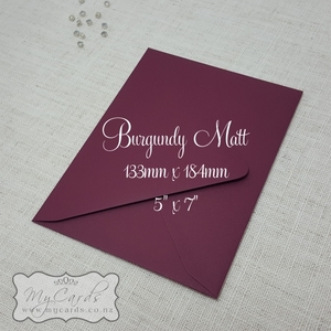 5x7 Envelopes i8 A7 (5x7) - MyCards Wedding Invitations: 5×7 Burgundy Diamond Flap Envelope