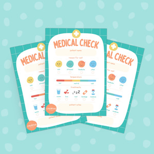 Products: Medical Check Pretend Play Notepad