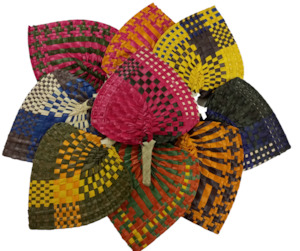 Handcrafted 1: Samoa Hand Fan (Mixed Colours)