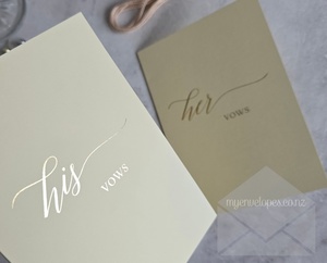 Vow Books – Cream with Gold Foil – His & Hers / His and His / Hers and H&hellip;