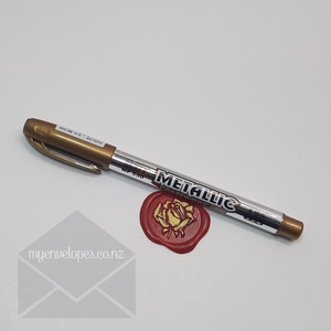 Wax Accessories: Gold Metallic Pen – for Wax Seal Highlighting – CRAFT PEN write on Card