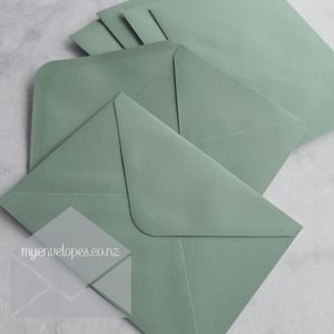 Dusky Green Envelopes 5×7 Diamond Flap – Mid