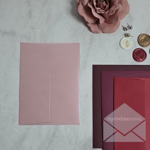 Blush Pink Metallic Envelopes 5×7 Square Flap 125gsm BOSTON