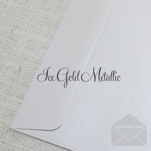 Ice Gold Metallic 120mm Square Envelopes Rectangle Flap