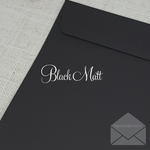 Black 120mm Square Envelopes Rectangle Flap