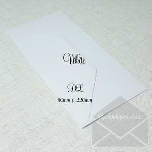 Dle: White Envelopes Diamond Flap Matt DL