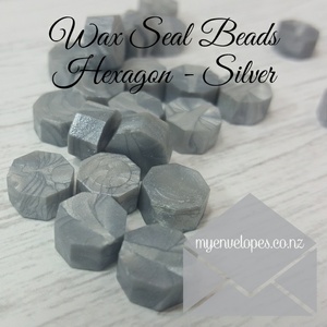 Wax Beads: Wax Seal Beads – Silver (bag of 100)