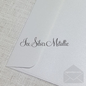 Ice Silver White Metallic Rectangle Flap C7
