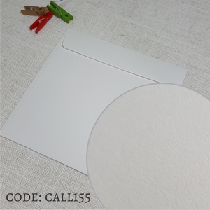 Off White Textured 155mm Square Envelopes Rectangle Flap