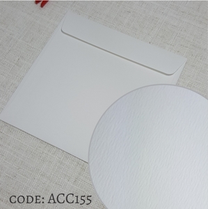 Off White Textured 155mm Square Envelopes Rectangle Flap
