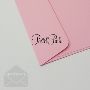 Pastel Pink Rectangle Flap 155mm Square Envelopes