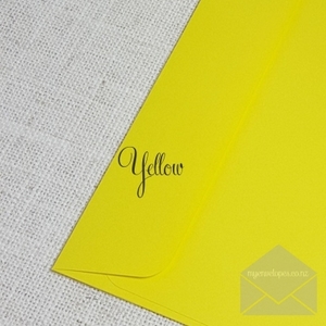 155mm Sq: Yellow Envelopes Square Rectangle Flap 155mm