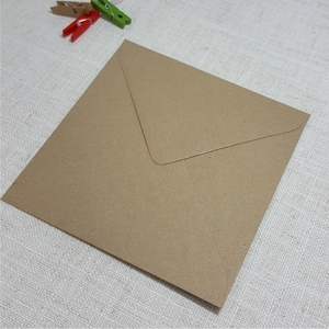 Kraft Recycled 155mm Square Envelopes Diamond Flap