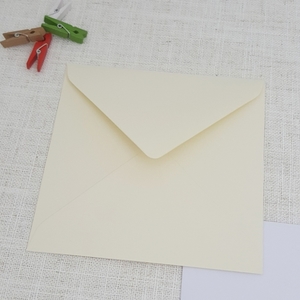 Ivory 155mm Square Envelopes Diamond Flap END OF LINE