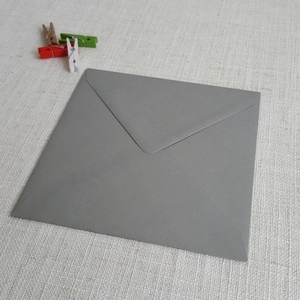 Galvanised Metallic 155mm Square Envelopes Diamond Flap