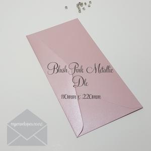 Dle: Blush Pink Metallic Envelopes DLE Diamond Flap