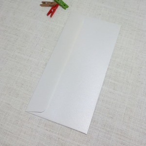Ice Silver Metallic DLE Envelopes Rectangle Flap (White Metallic)