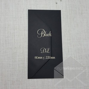 Black Envelopes Diamond Flap Matt DL – END OF LINE