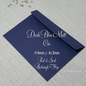 Dark Blue Envelopes C6 Rectangle Flap END OF LINE