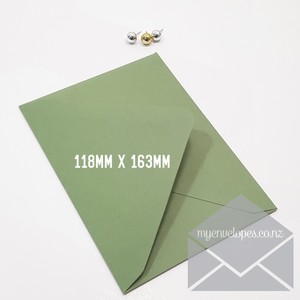 Olive Green Envelopes A6 Diamond Flap 135gsm 118mm x 163mm