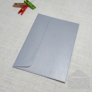Galvanised Silver Metallic Envelopes C6 Rectangle Flap