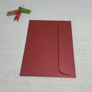 Red Metallic C6 Envelopes Rectangle Flap