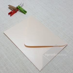 Light Pink Coral Envelopes A2 Metallic Diamond Flap