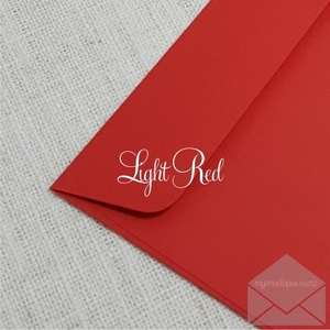 Light Red 140mm Square Envelopes Rectangle Flap