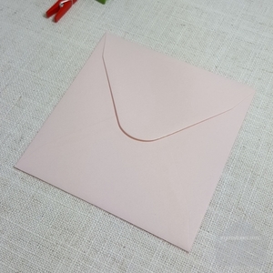 Pink Textured 130 mm Square Envelopes Diamond Flap – END OF LINE