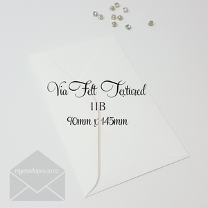 11B 90mm x 145mm: Via Felt Textured 11B Envelopes Diamond Flap – END OF LINE