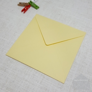 Yellow 155 mm Square Textured Envelopes Diamond Flap